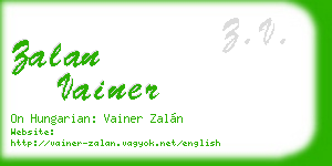 zalan vainer business card